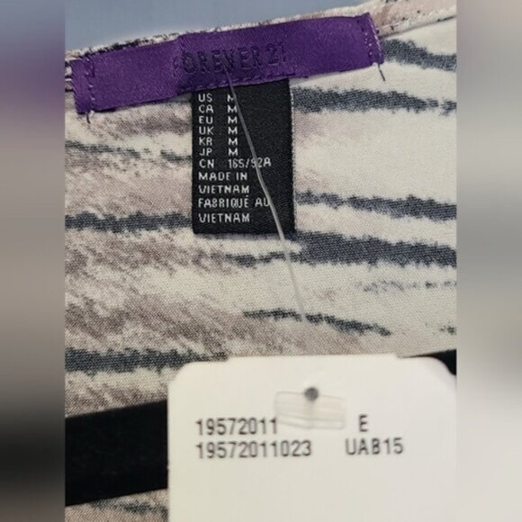 Forever 21 Animal Print Black Sleeveless Cowl Neck Belted Mini Dress Medium - Picture 6 of 14